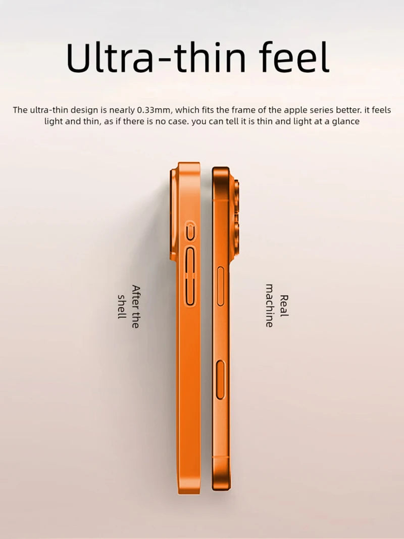 Luxury Large Frame Glass Lens Protect New Phone Case for Iphone 17 Air 16 15 14 13 Pro Max 17 Pro Magsafe Magnetic PC Hard Cover