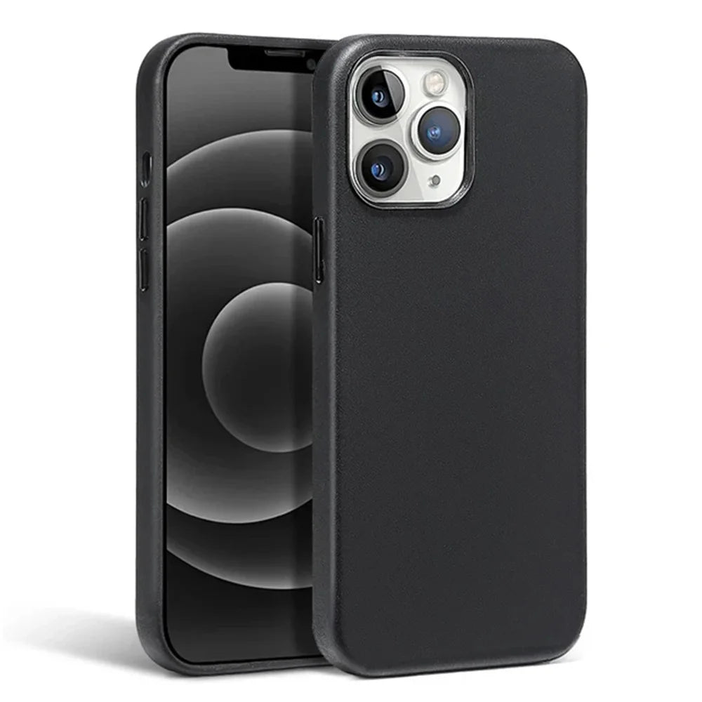 Luxury Leather Animation for Magsafe Magnetic Wireless Charging Case for Iphone 16 15 14 13 Pro Max Mini plus Shockproof Cover