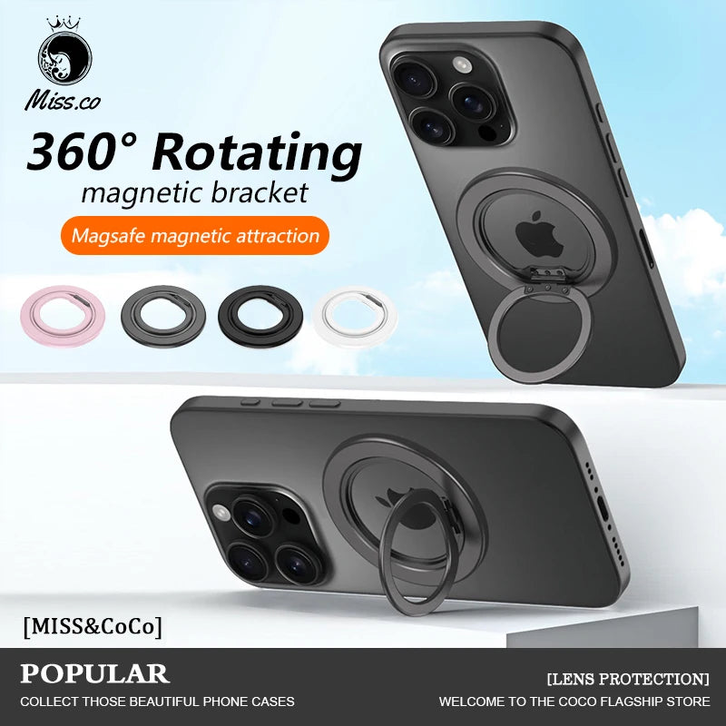 Magnetic Ring Holder for Iphone 15 16 14 13 12 Magnet Wall Phone Holder Magnetic Car Phone Stand for Magsafe Case Ipad Tablet