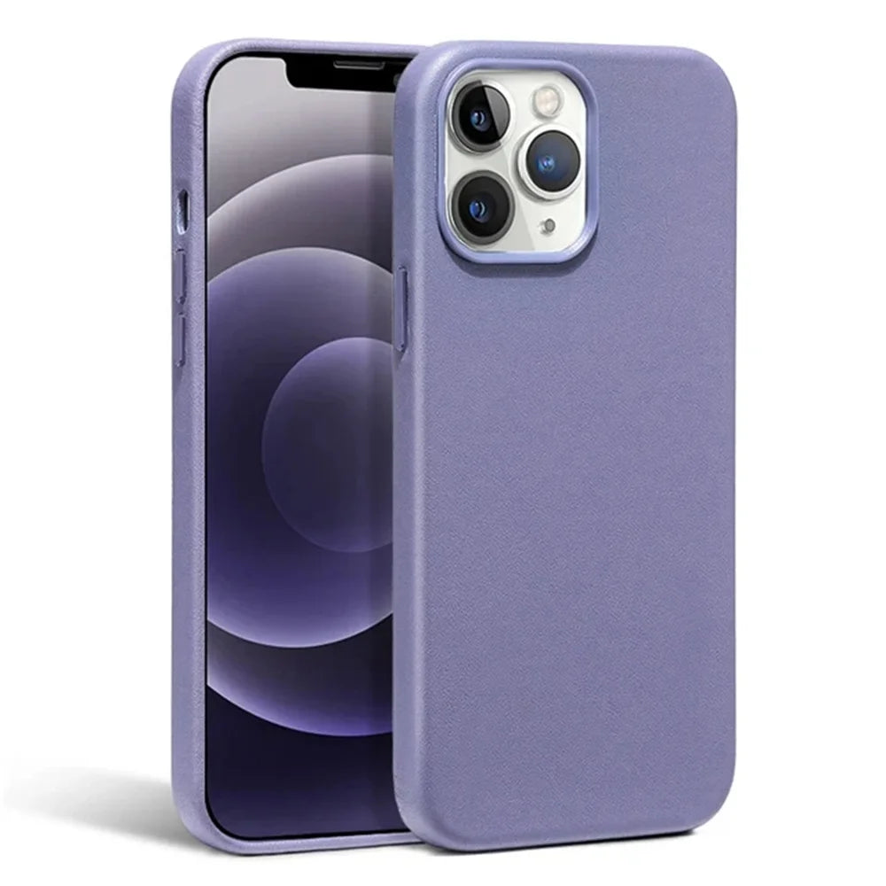 Luxury Leather Animation for Magsafe Magnetic Wireless Charging Case for Iphone 16 15 14 13 Pro Max Mini plus Shockproof Cover