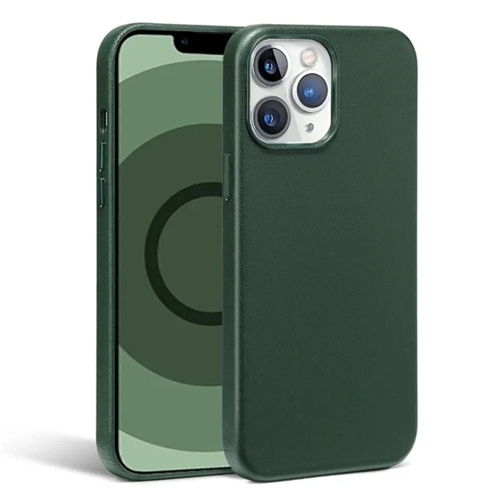 Luxury Leather Animation for Magsafe Magnetic Wireless Charging Case for Iphone 16 15 14 13 Pro Max Mini plus Shockproof Cover