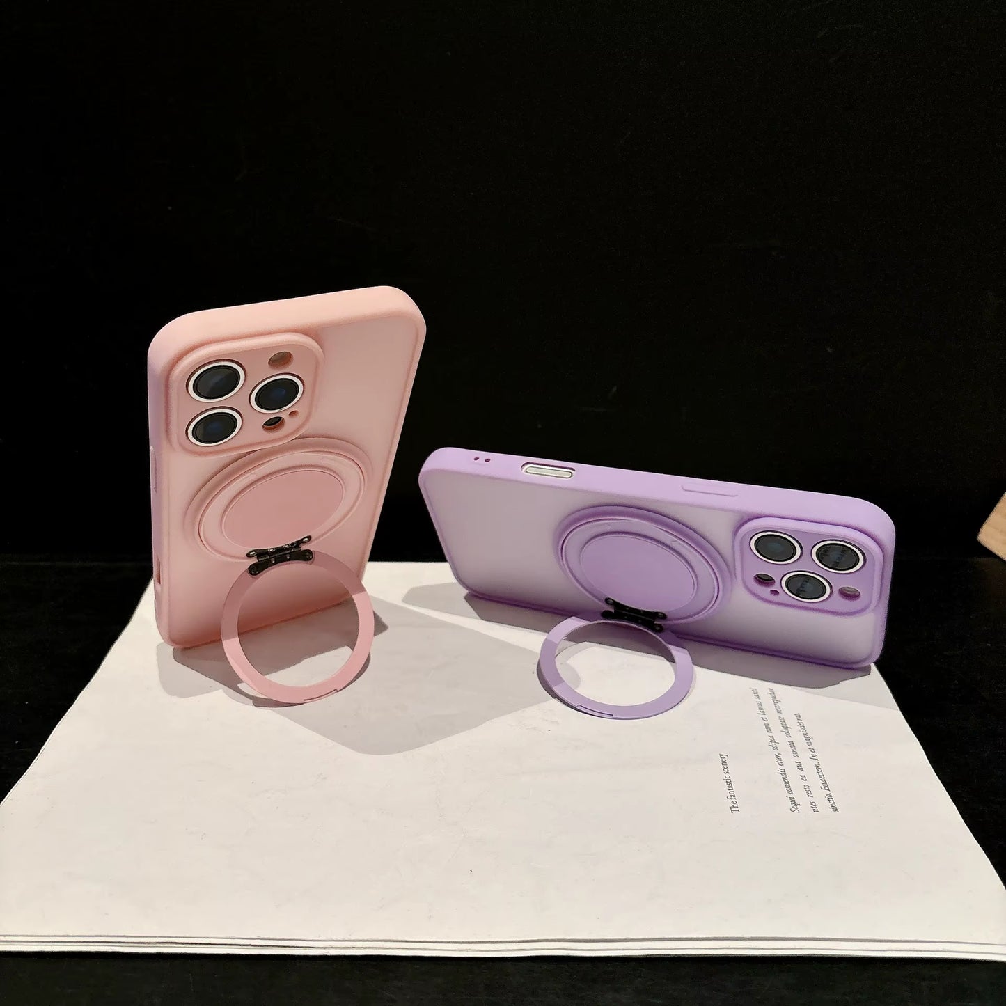 Magnetic Ring Holder Silicone Stand Phone Case for Iphone 15 14 16 plus 11 12 13 16 Pro Max for Magsafe Bumper Soft Back Cover