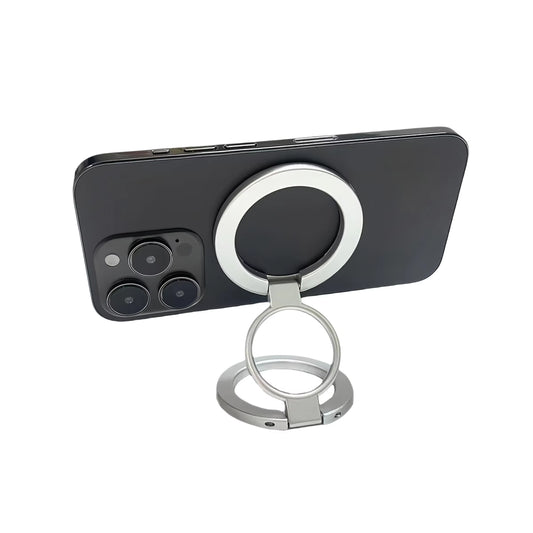 Dual Magnetic Phone Holder Stand, 360° Rotating Foldable for Magsafe Mount Portable Desktop & Car Use for Iphone 12/13/14/15/16