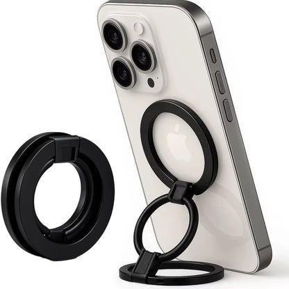 Dual Magnetic Phone Holder Stand, 360° Rotating Foldable for Magsafe Mount Portable Desktop & Car Use for Iphone 12/13/14/15/16