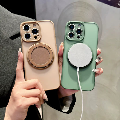 Magnetic Ring Holder Silicone Stand Phone Case for Iphone 15 14 16 plus 11 12 13 16 Pro Max for Magsafe Bumper Soft Back Cover